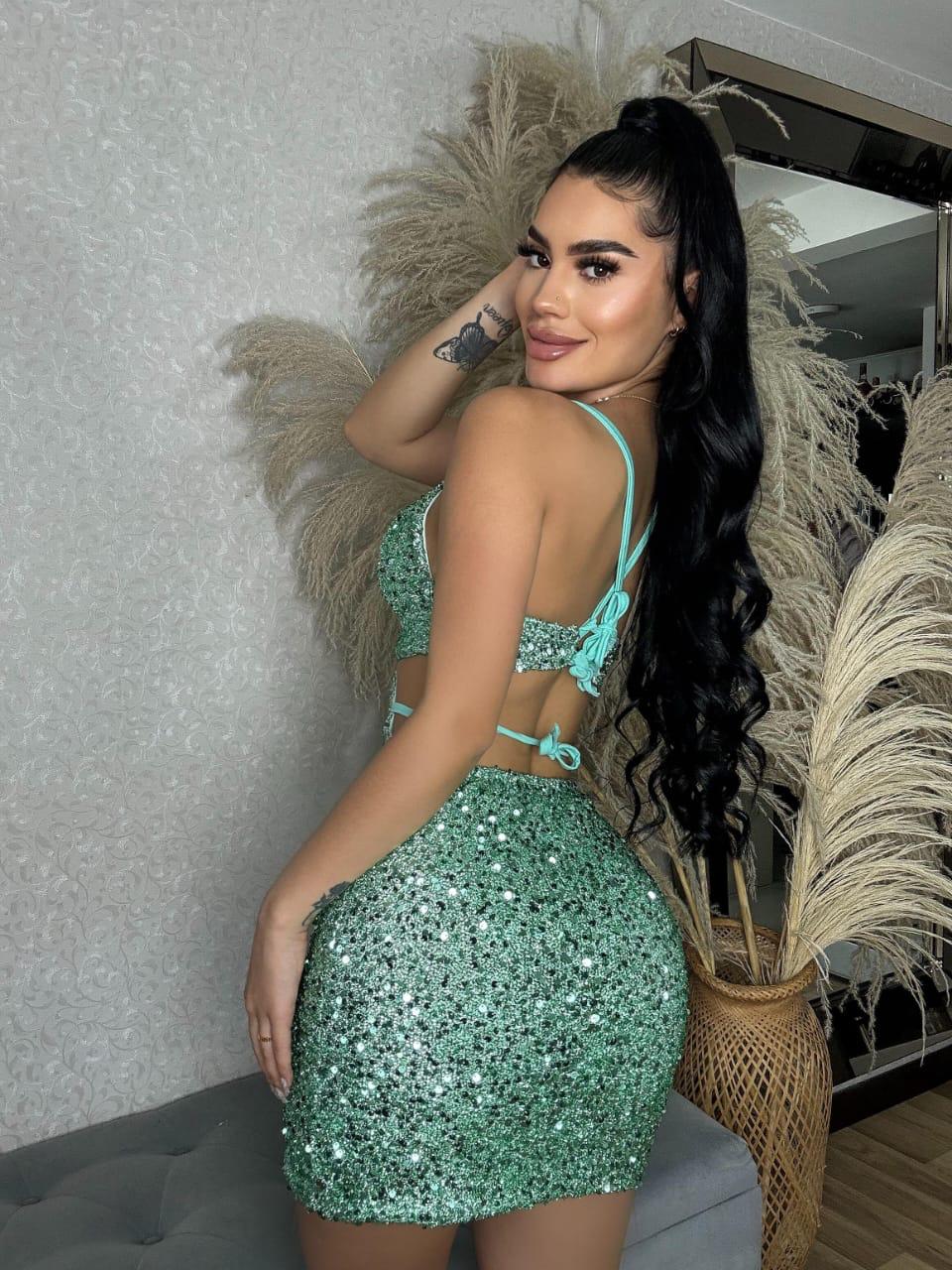 Vestido de Fiesta Lentejuelas Esencia Prisma Aurora, Elegancia Radiante para Celebraciones Inolvidables