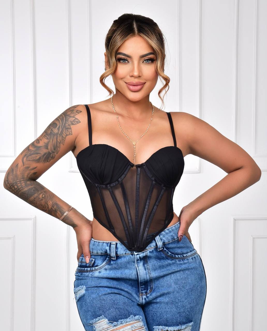 Corset Satín Estructurado Aura Prisma Eclipse, Realza Tu Figura con Confort y Estilo Único